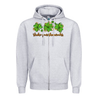 Heather Grey shake your shamrocks Zipper Hoodie - AdoDesignShop