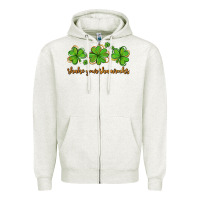 Oatmeal Heather shake your shamrocks Zipper Hoodie - AdoDesignShop