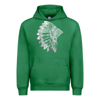 Emerald native american feather headdress indian chief tribes prid t shirt Urban Hoodie - linhVisuals