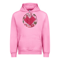 Fuchsia Pink womens happy valentine's day cute heart style for nurses life 2022 Urban Hoodie - linhVisuals