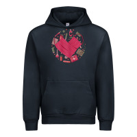 Navy womens happy valentine's day cute heart style for nurses life 2022 Urban Hoodie - linhVisuals