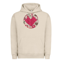 Pigment French Oak womens happy valentine's day cute heart style for nurses life 2022 Urban Hoodie - linhVisuals