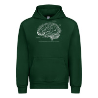 Forest Green vintage human anatomy brain tee t tshirt Urban Hoodie - linhVisuals