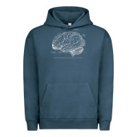 Pigment Midnight Navy vintage human anatomy brain tee t tshirt Urban Hoodie - linhVisuals