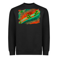 Black westerb aztec and leopard background Heavyweight Sweatshirt - AdoDesignShop