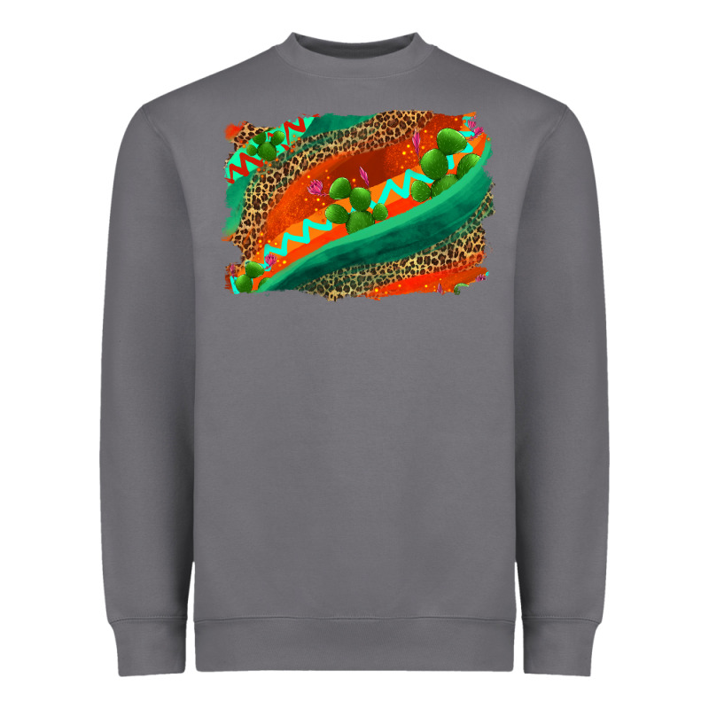 Westerb Aztec And Leopard Background Heavyweight Sweatshirt by AdoDesignShop | Teevron