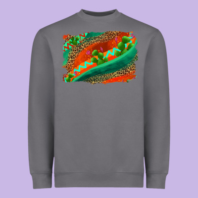 Westerb Aztec And Leopard Background Heavyweight Sweatshirt Designed By Adodesignshop