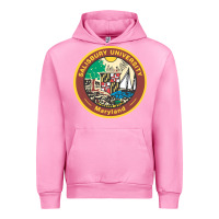 Fuchsia Pink salisbury university vectorized Urban Hoodie - linhVisuals
