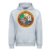 Heather Grey salisbury university vectorized Urban Hoodie - linhVisuals