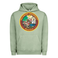 Pigment Oil Green salisbury university vectorized Urban Hoodie - linhVisuals