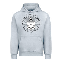 Heather Grey Benedictine University Urban Hoodie - linhVisuals