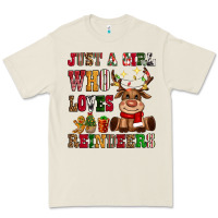 Bone just a girl who loves reindeers Premium Tee - CowGirlArtShop