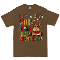 Cacao just a girl who loves reindeers Premium Tee - CowGirlArtShop