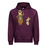 Mauve Wine Yogi Bear Urban Hoodie - linhVisuals