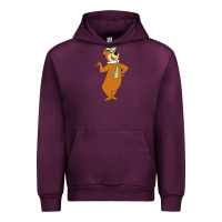 Mauve Wine Yogi Bear Urban Hoodie - linhVisuals