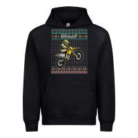 Black christmas motorcycle motocross braap dirt bike xmas Urban Hoodie - linhVisuals