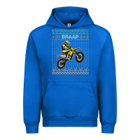 Cobalt christmas motorcycle motocross braap dirt bike xmas Urban Hoodie - linhVisuals