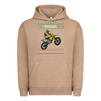 Pigment Burro christmas motorcycle motocross braap dirt bike xmas Urban Hoodie - linhVisuals