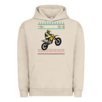 Pigment French Oak christmas motorcycle motocross braap dirt bike xmas Urban Hoodie - linhVisuals
