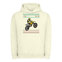 Pigment Pistachio christmas motorcycle motocross braap dirt bike xmas Urban Hoodie - linhVisuals