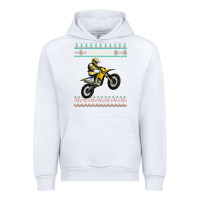 White christmas motorcycle motocross braap dirt bike xmas Urban Hoodie - linhVisuals