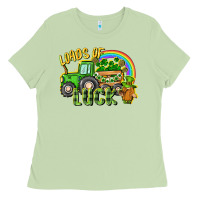 Matcha Loads of luck tractor Ladies Tee - CowGirlArtShop