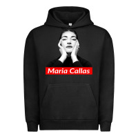 Pigment Black Maria Callas Urban Hoodie - linhVisuals