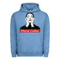 Pigment Pebble Blue Maria Callas Urban Hoodie - linhVisuals