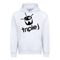 White triple j Urban Hoodie - linhVisuals