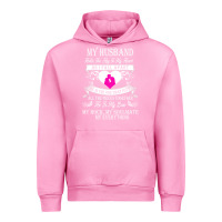 Fuchsia Pink my husband holds the key to my heart Urban Hoodie - linhVisuals