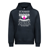 Navy my husband holds the key to my heart Urban Hoodie - linhVisuals