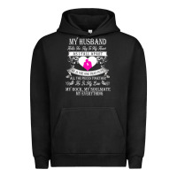 Pigment Black my husband holds the key to my heart Urban Hoodie - linhVisuals