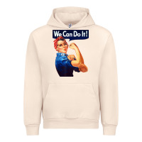Sandshell rosie the riveter poster we can do it feminist retro Urban Hoodie - linhVisuals
