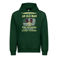 Forest Green never underestimate an old man us navy veteran Urban Hoodie - linhVisuals
