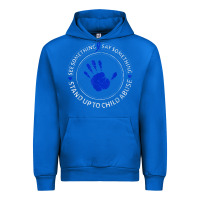 Cobalt see something say something child abuse awareness ribbon Urban Hoodie - linhVisuals