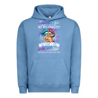 Pigment Pebble Blue november girl make no mistake my personality funny Urban Hoodie - linhVisuals