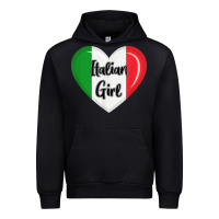 Black italy flag for women italian girl Urban Hoodie - linhVisuals