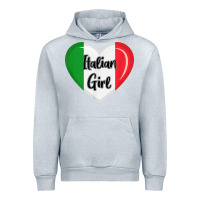 Heather Grey italy flag for women italian girl Urban Hoodie - linhVisuals