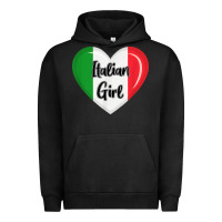Pigment Black italy flag for women italian girl Urban Hoodie - linhVisuals