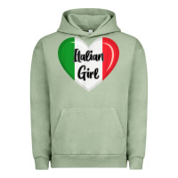 Pigment Oil Green italy flag for women italian girl Urban Hoodie - linhVisuals