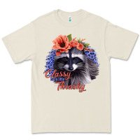 Bone Classy But A Little Thrashy Racoon With Flowers Premium Tee - Jasminsmagicworld