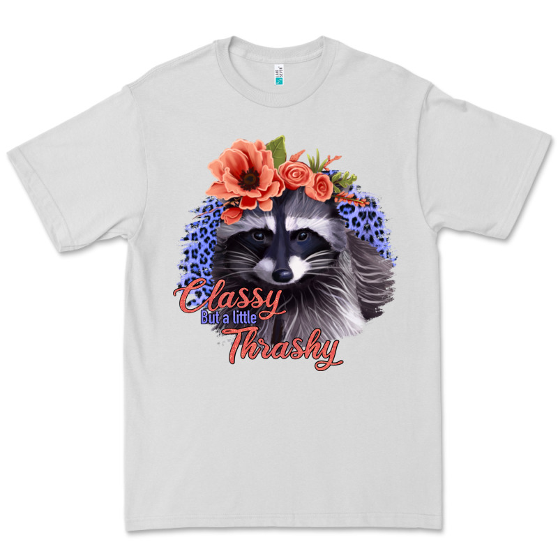 Classy But A Little Thrashy Racoon With Flowers Premium Tee by Jasminsmagicworld | Teevron
