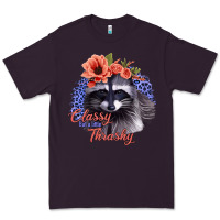 Plum Classy But A Little Thrashy Racoon With Flowers Premium Tee - Jasminsmagicworld