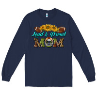 Navy loud and proud mom Long Sleeve Tee - BundleAndBundleShop