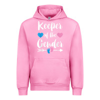 Fuchsia Pink keeper of the gender reveal tee shirt girl or boy blue pink Urban Hoodie - linhVisuals