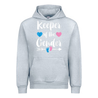Heather Grey keeper of the gender reveal tee shirt girl or boy blue pink Urban Hoodie - linhVisuals