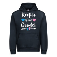 Navy keeper of the gender reveal tee shirt girl or boy blue pink Urban Hoodie - linhVisuals