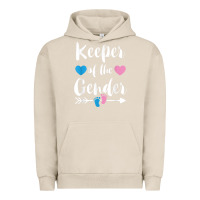 Pigment French Oak keeper of the gender reveal tee shirt girl or boy blue pink Urban Hoodie - linhVisuals