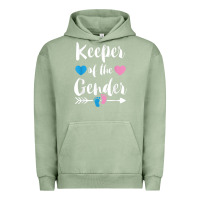 Pigment Oil Green keeper of the gender reveal tee shirt girl or boy blue pink Urban Hoodie - linhVisuals