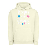 Pigment Pistachio keeper of the gender reveal tee shirt girl or boy blue pink Urban Hoodie - linhVisuals
